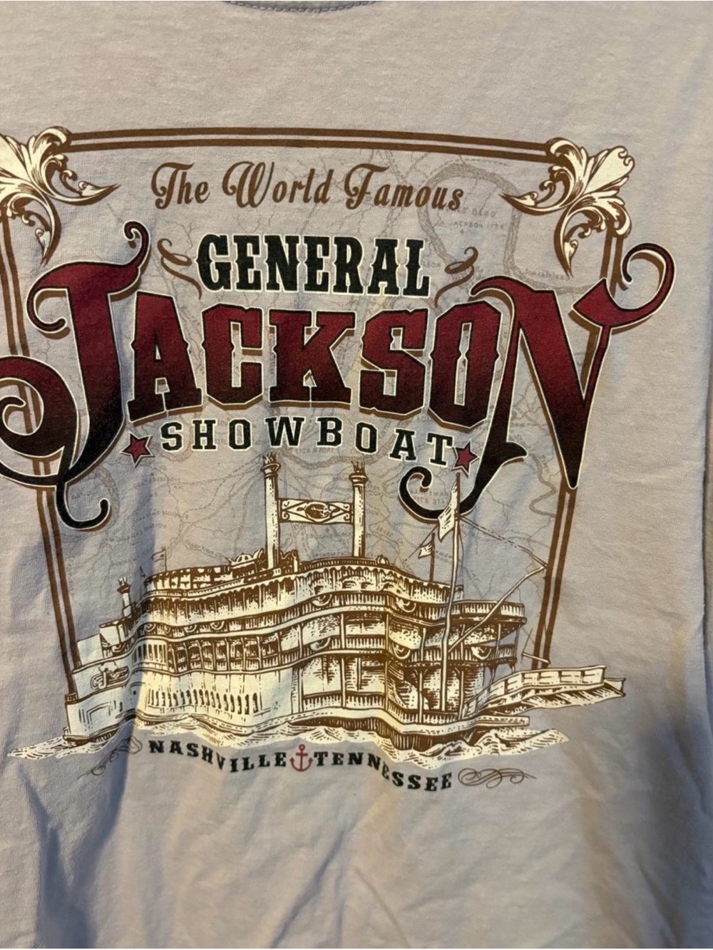 General Jackson Showboat Nashville TN Graphic Tee Gray - Picture 2 of 4